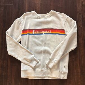 Cotopaxi Cream Rainbow Logo Crewneck Sweatshirt M